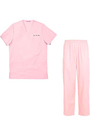 Men's Embroidered Scrub Set Scrub Top and Pants Scrubs Set Personalized with your Text