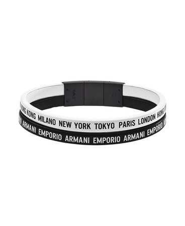 Armani Emporio Women's Black Stainless Steel Multi-Strand Bracelet & Reviews - Bracelets - Jewelry & Watches - Macy's