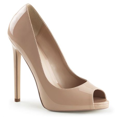 Stiletto Peep Toes SEXY-42 - Patent Nude, Pleaser