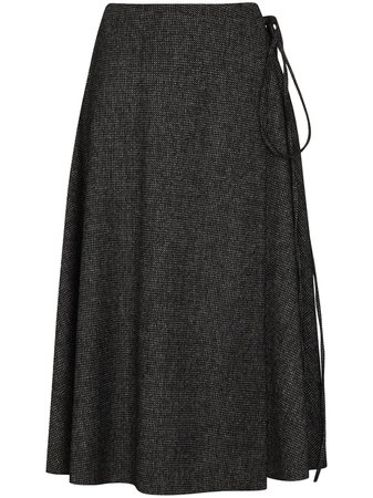 Valentino wrap-style Wool Midi Skirt - Farfetch