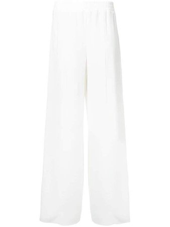 wide leg trousers with lace side band
