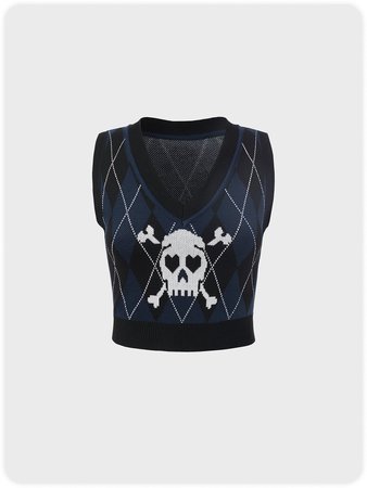 Skeleton Regular Fit Cotton Sweater | Tops | Kollyy Black Women Tank Tops Casual V Neck Polyester Checked/plaid Tank Tops | kollyy