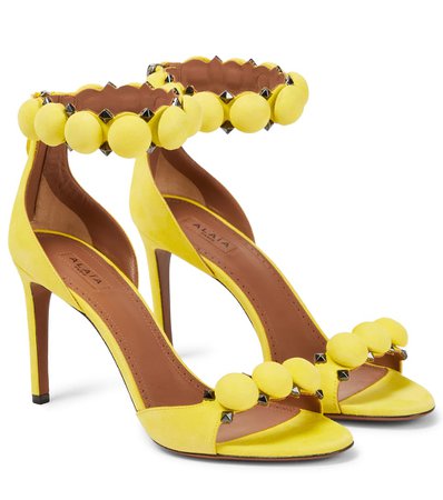 Alaïa - Bombe studded suede sandals | Mytheresa