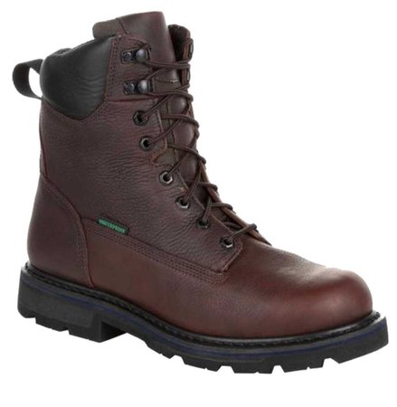 brown work boot