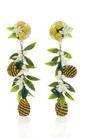 dolce and gabbana pineapple drop earrings - Google Search