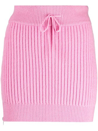 David Koma ribbed wool knit skirt pink R21DKKN10S - Farfetch