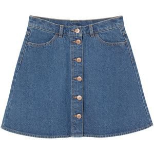Monki Mini A-line denim skirt