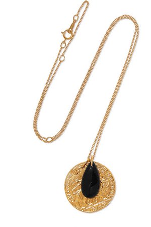 Alighieri | Gold-plated onyx necklace | NET-A-PORTER.COM