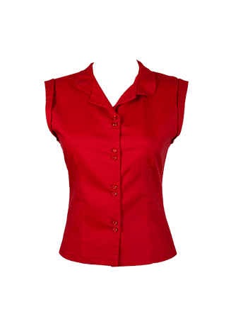 Ruby red button blouse