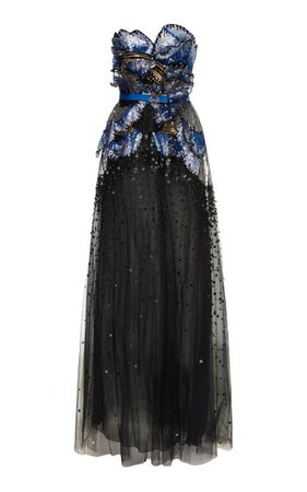 Bead-Embroidered Chiffon Maxi Dress By Elie Saab | Moda Operandi