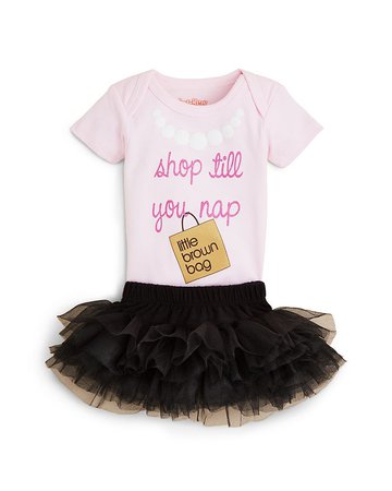Sara Kety Girls' Bloomie's Shop Till You Nap Bodysuit & Tutu, Baby - 100% Exclusive | Bloomingdale's
