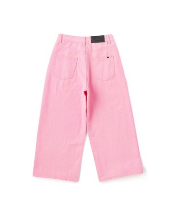 Pink Wide Leg Jeans by lazy oaf - jeans - ban.do