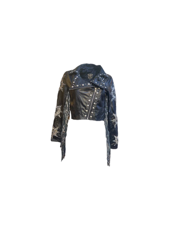 black fringe silver star jacket