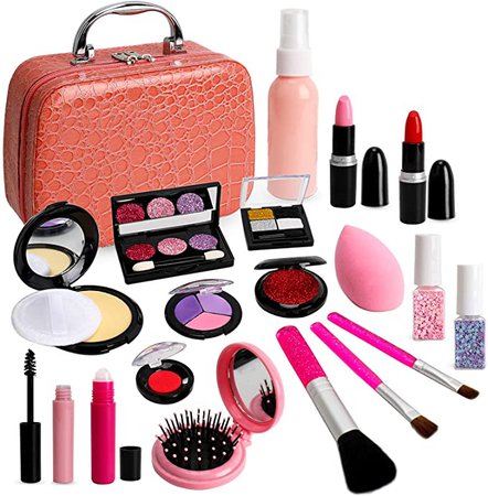Amazon.com: Fake Makeup Toy Girls Gifts - Fake Kids Make Up Set Pretend Makeup Kit for Kids Children Little Girls Princess Pretend Play Christmas Birthday Gifts for 3 4 5 6 Years Old Girl Gift: Toys & Games