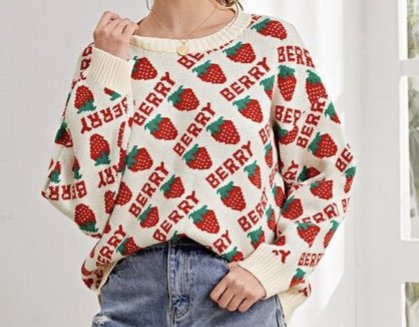 strawberry sweater