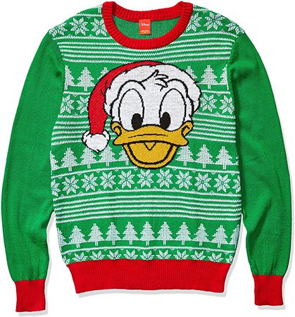 Disney Men's Ugly Christmas Sweater, Timon & Pumbaa/Orange, Large at Amazon Men’s Clothing store