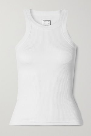 WSLY - The Rivington Ribbed Stretch-tencel Lyocell Tank - White