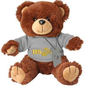 USMC PT Outfit with Dog Tag on Stuffed Plush Bear Toy – justbabywear