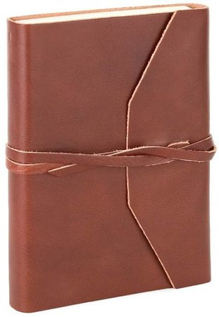 Cavallini - Brown Leather Medieval Wrap Journal w/Tie