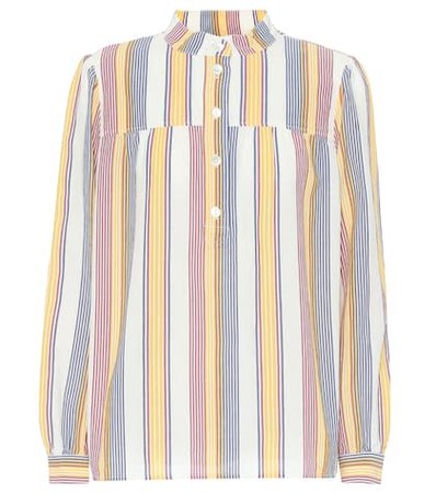 Loula striped cotton blouse