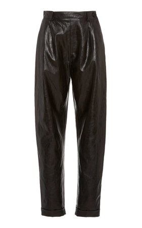 Faux-Leather High-Rise Pants by Hiraeth | Moda Operandi