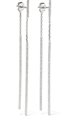 Carolina Bucci | Double Magic Wand 18-karat white gold earrings | NET-A-PORTER.COM