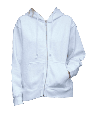 white christy hoodie