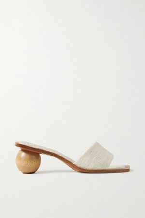 Cream Tao canvas sandals | Cult Gaia | NET-A-PORTER