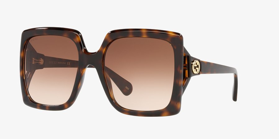 Gucci GG0876S Brown & Tortoise Sunglasses | Sunglass Hut Australia