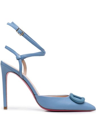 Shop blue Dee Ocleppo Pandora strappy leather pumps with Express Delivery - Farfetch