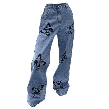 Butterfly Print Jeans – Boogzel Apparel