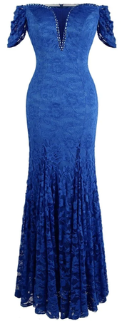 Blue lace gown