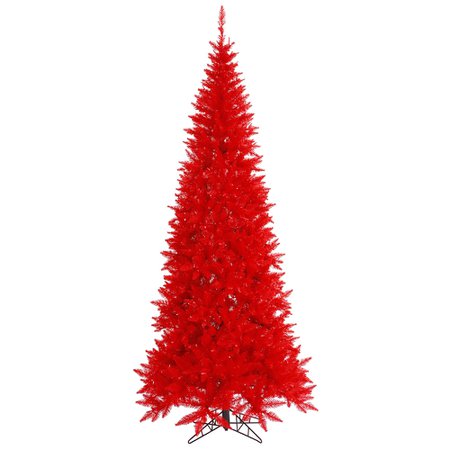 Vickerman 6.5' Red Fir Slim Artificial Christmas Tree, Unlit