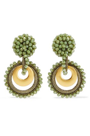 Bibi Marini | Mini Sundrop gold-plated, bead and silk earrings | NET-A-PORTER.COM