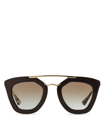 Prada Women's Brow Bar Cat Eye Sunglasses, 49mm | Bloomingdale's