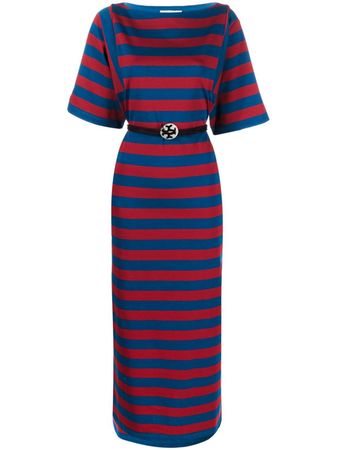 Tory Burch Belted Striped Dress - Farfetch