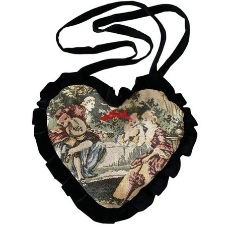 heart rococo purse