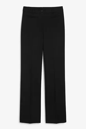 Black tailored high waist trousers - Black - Monki WW