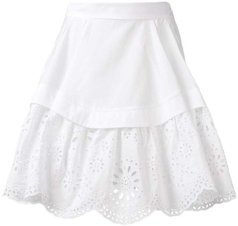 broderie anglaise layer skirt