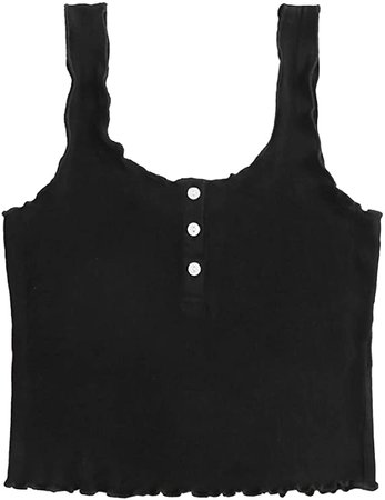 SweatyRocks Women's Sleeveless Vest Button Front Crop Tank Top Ribbed Knit Belly Shirt Tie Dye-5 XXL at Amazon Women’s Clothing store