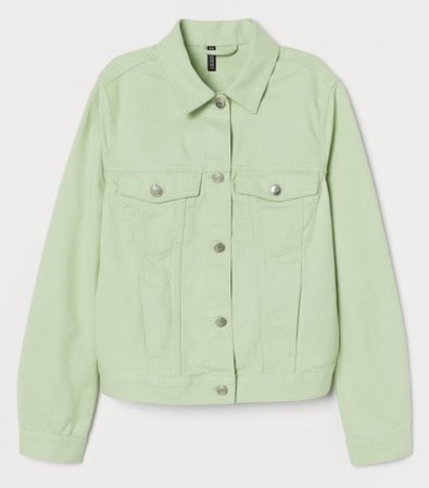 sage green denim jacket