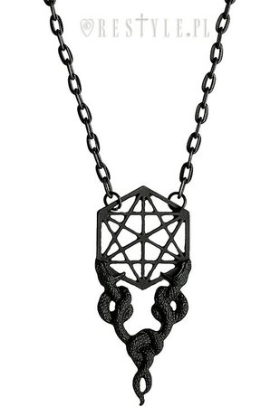 Black Necklace "Sacred Snakes Black Pendant" - Restyle