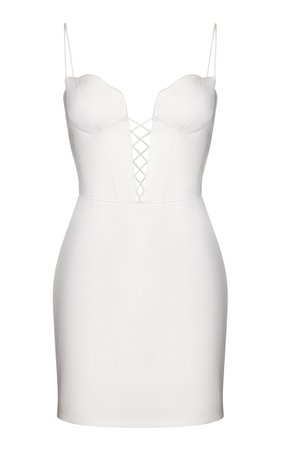 Seashell Bustier Satin Mini Dress By Rasario | Moda Operandi