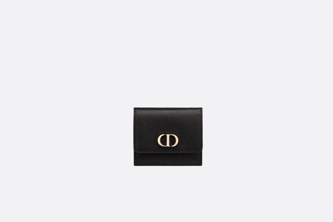 Medium Black 30 Montaigne Lotus Calfskin Wallet - products | DIOR