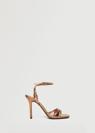 Ankle-cuff heeled sandals - Women | Mango USA