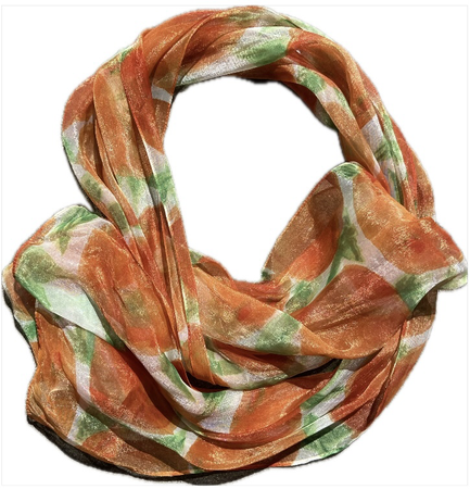 orange and green scarf