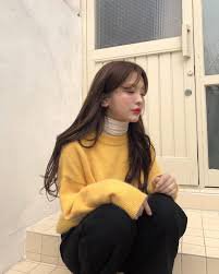ulzzang korean yellow outfit - Google Search