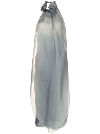 Giorgio Armani, Asymmetric ruffle neck dress