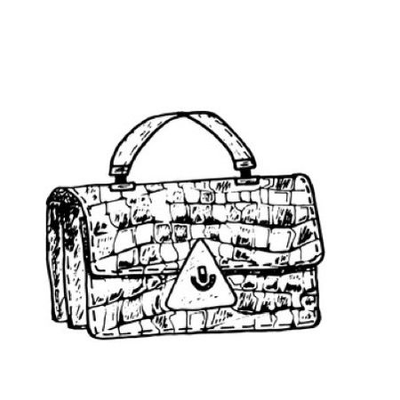 sketched purse