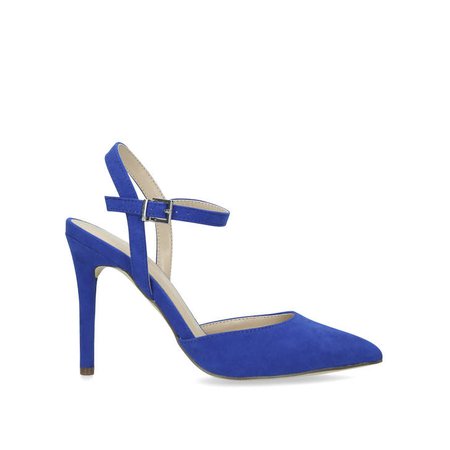 Jackal Blue Suedette Stiletto Heel Court Shoes By Nine West | Kurt Geiger